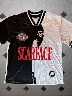 Trapstar Scarface Montana Split Jersey Black White NWT Size S‎